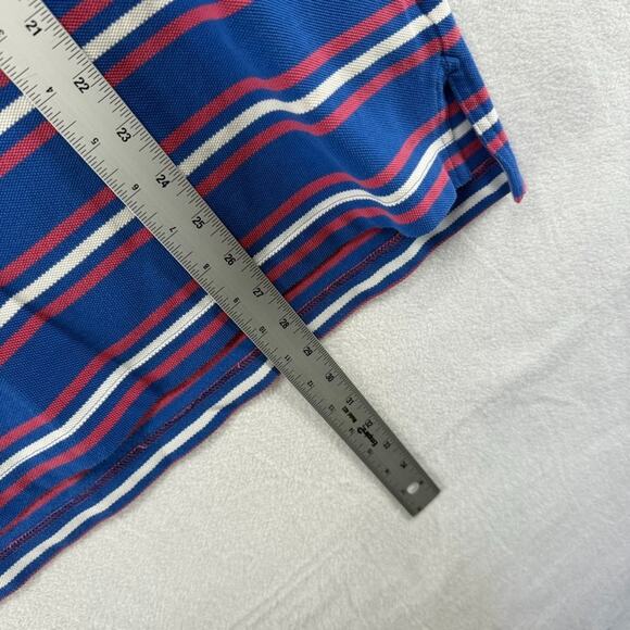 Brooks Brothers Polo Shirt men's XL Blue Pink Performance Embroidered Logo Knit - Picture 5 of 10